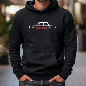 Premium Hoodie for BMW 2002 fans TSHIRT car gift Silhouette