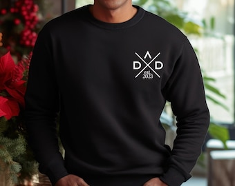 Personalised Dad Sweatshirt, Dad Shirt, Father's Day Gift, Custom Name Dad Crewneck, Pregnancy Announcement, New Dad Gift Unisex
