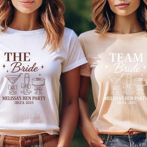 Gepersonaliseerde T-shirts vrijgezellenfeest | T-shirt teambruid | Shirts voor vrijgezellenfeesten | Gepersonaliseerde shirts voor vrijgezellenfeesten, vrijgezellenshirts