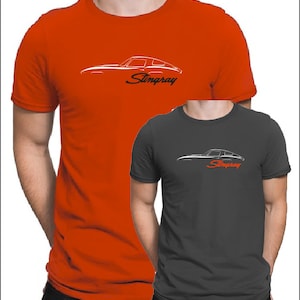 Voor Corvette Stingray T-shirt C2 Chevy-shirt 1963 1964 1965 1967