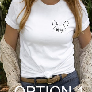 Custom Dog Ears Shirt, Dog Mom Shirt, Dog Lover T-shirt