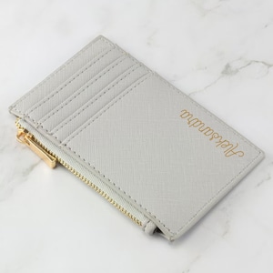 Gepersonaliseerde kaarthouder | Gepersonaliseerde portemonnee met monogram | minimalistische portemonnee | gepersonaliseerd cadeau voor haar | Damesportemonnee | Portemonnee met monogram