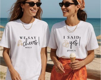 Personalisierte Junggesellinnenabschieds-Shirts | EVJF-Shirt | Shirts für den Junggesellinnenabschied | Personalisierte Shirts für die Brautparty