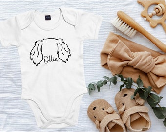 Personalized Dog and Cat Baby PREMIUM Bodysuit, Custom baby bodysuit, Baby Shower Gift, Personalized Baby Onesie