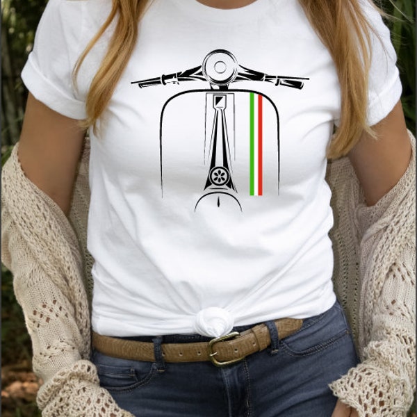 Voor Vintage VESPA-fans T-shirt Klassiek Italiaans Scooter Dames-shirt