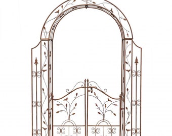 Metall Rosenbogen Tor Tür Pforte Gartenpforte Rankgitter Rankhilfe Gartentor Pergola Spalier Rosen Bogen Metall 070825