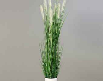 Grass Pampas Grass Grass Bush Artificial Grass Decorative Grass Artificial Plant Artificial Plant Decorative Plant Artificial Green White Reed 170 cm 57265-4 F28