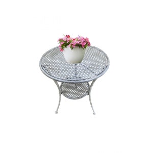 Gartentisch Beistelltisch Metalltisch Blumenhocker Gartendeko Tisch Bild 3