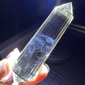 Blue-Needle Quartz Double Tower, For Chakra Cleansing & Spiritual Alignment, Crystal Collection, Birthday Gift, Anniversary Gift