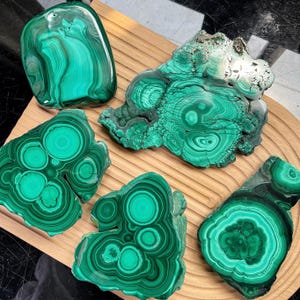 Natrual Malachite Specimen Slice, Unique Malachite Slab, Big Malachite Crystal, Mineral Collection, Healing Crystals, Home Decor