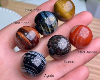 Esfera de piedra preciosa natural, mini bola de cristal de cuarzo, suministro de minerales de piedra a granel para la fabricación de joyas DIY.