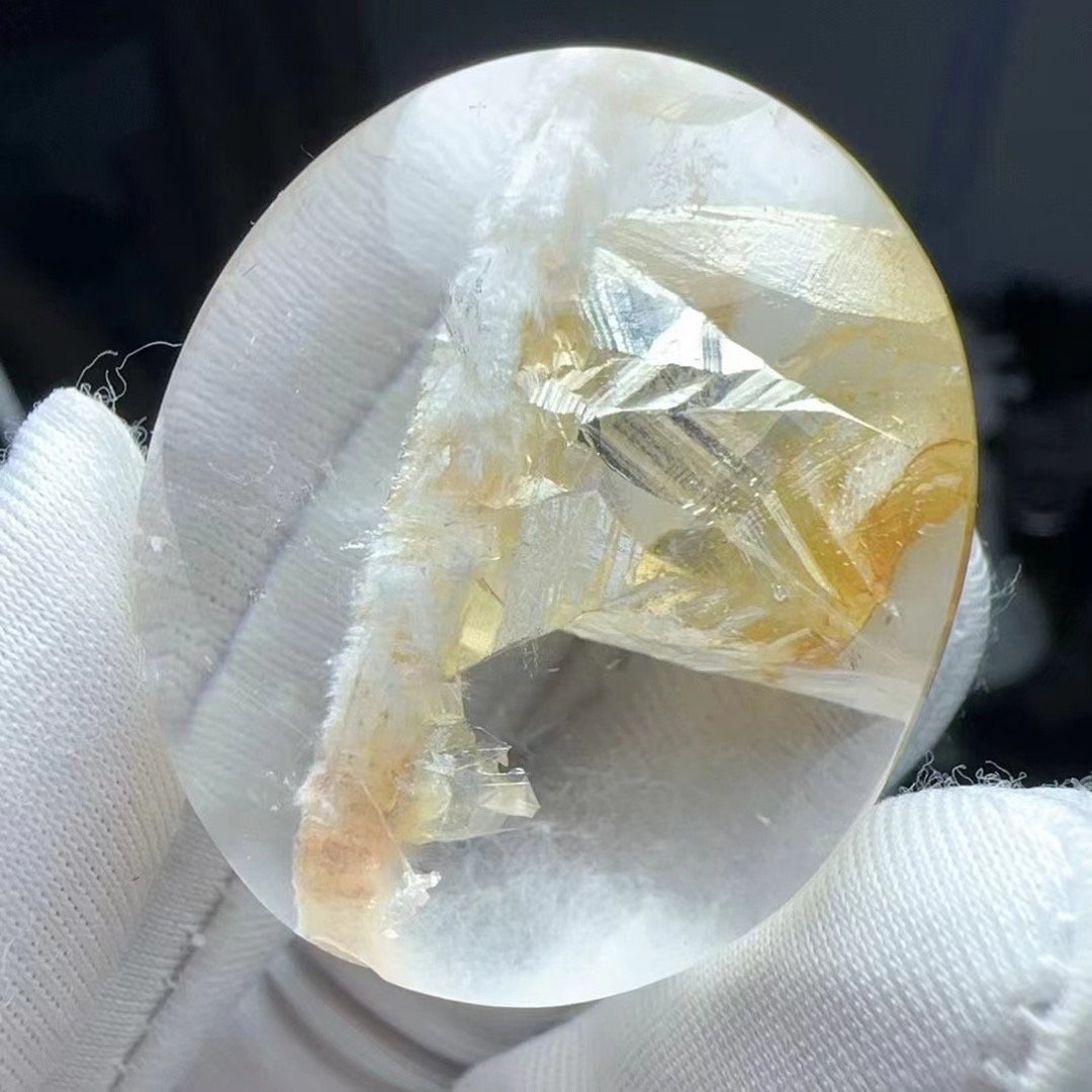 Rare Rabbit Hair Rutilated Quartz Crystal Cabochon Quartz in Etsy