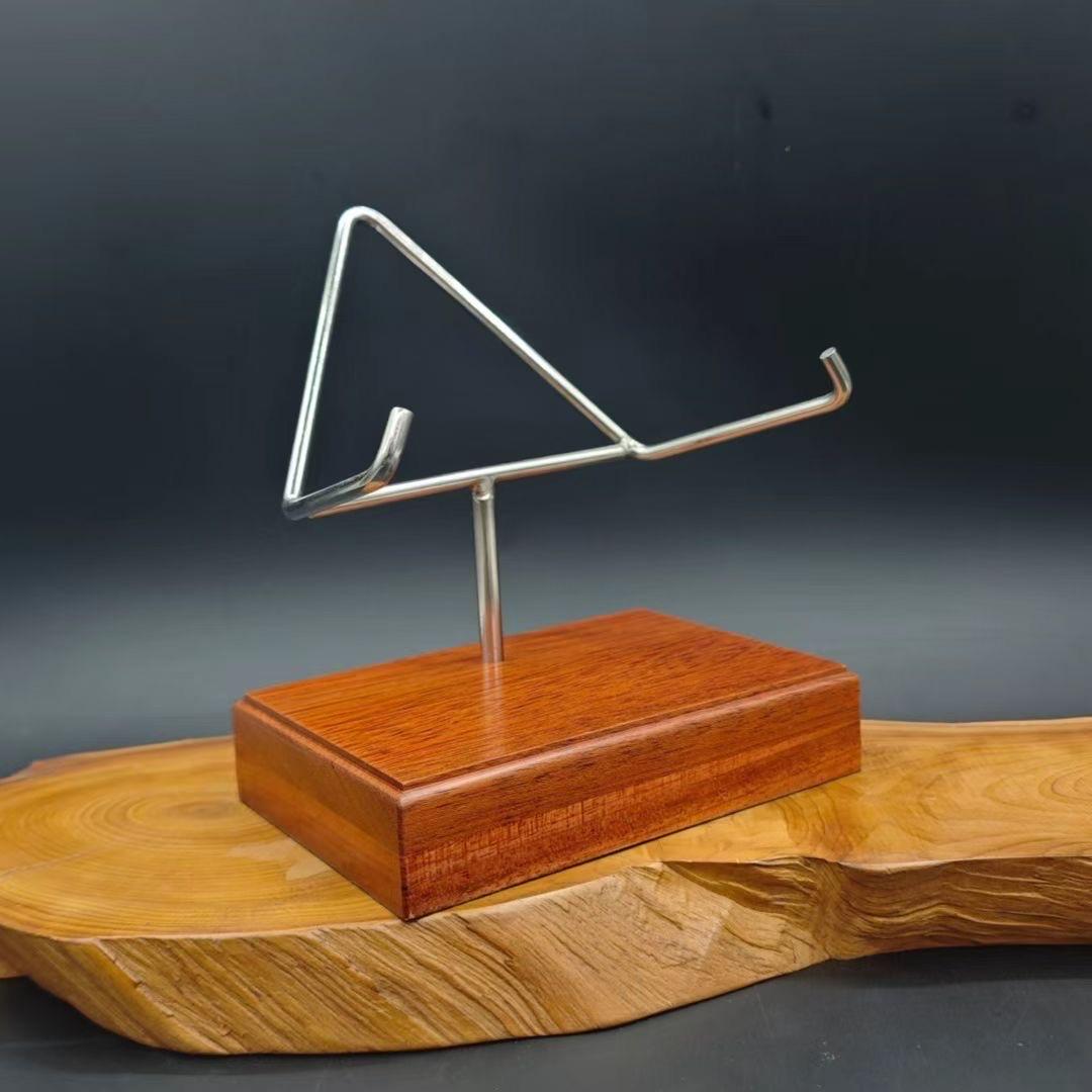 Matalic Stand Crystal Display Stand - Adjustable Metal & Wood Base, Acrylic Holder ...