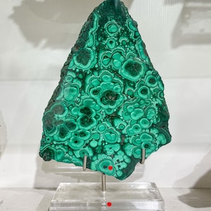 Natrual Malachite Specimen Slice, Unique Malachite Slab, Big Malachite Crystal, Mineral Collection, Home Decor