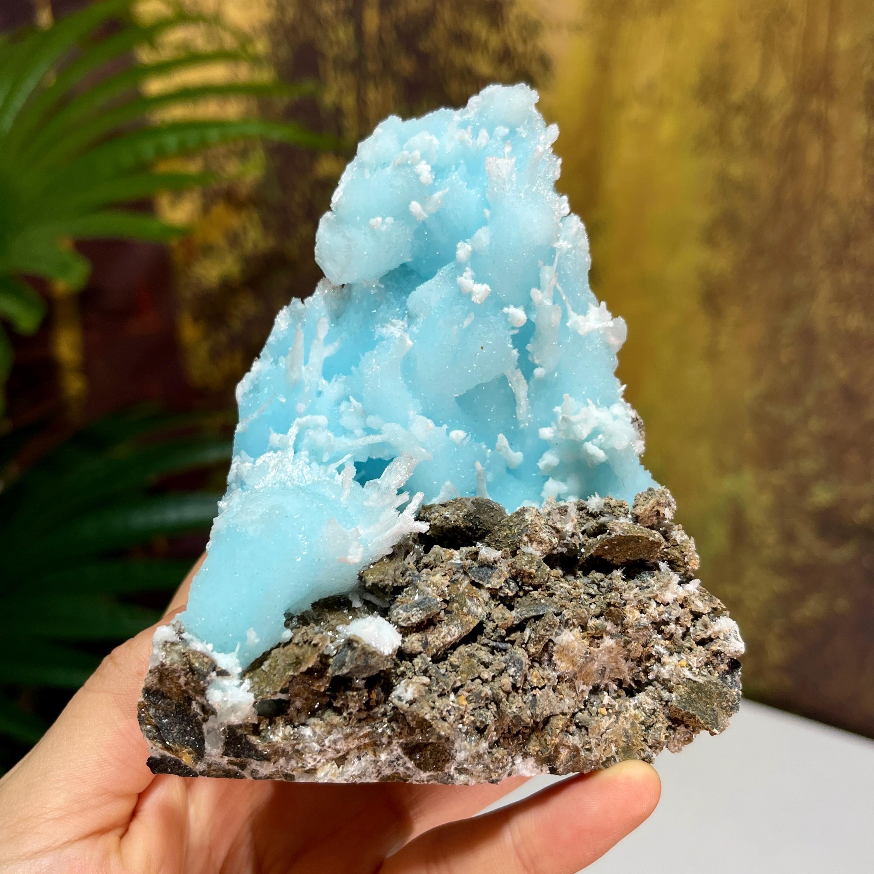 1185g ブルーアラゴナイト 原石 クラスター アフガニスタン産 1185g ブルーアラゴナイト 原石 クラスター アフガニスタン産 ブルー