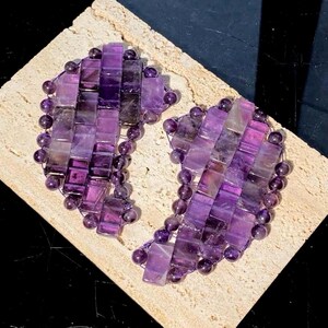 Amethyst Crystal Eye Mask for Meditation, Natural Purple Gemstone Cooling Sleep Mask Blindfold, Self Care Luxury Spa Gift for Her