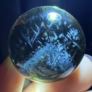 Rare Blue Clear Quartz , Natural Blue Needle Quartz , Crystal sphere ,Angel Feather, Crystal Collection