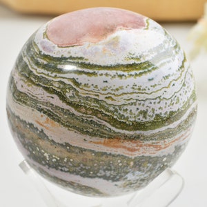 Natural Colorful Ocean Jasper Spheres, Healing Ocean Jasper, Ocean Jasper Ball, Crystal Home Decor, Birthday Gift