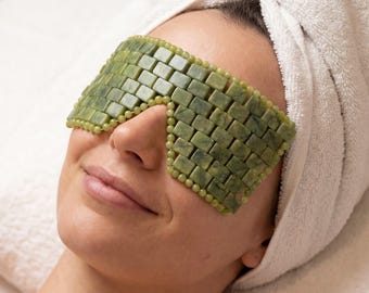 Healing Quartz Crystal Eye Mask, Natural Crystal Eye Mask, Spa at Home Glow Booster, Meditation