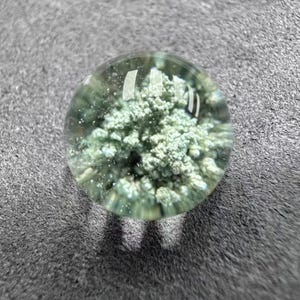 Natural Green Garden Quartz Bead Sphere, Phantom Quartz Sphere, Gift for Men and Women, Proxy Inlay