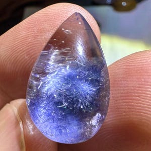 Natural Blue Dumortierite Quartz Teardrop Cabochon, Blue Dumortierite Loose Quartz Crystal, Jewelry Making, Anniversary Gift