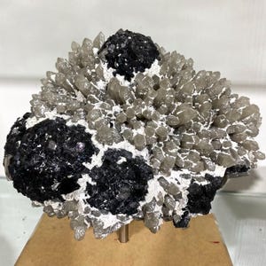 Stunning Specularite Flower with Quartz Cluster, Raw Specularite Quartz From Inner Mongolia, Crystal Collection, Home Decor