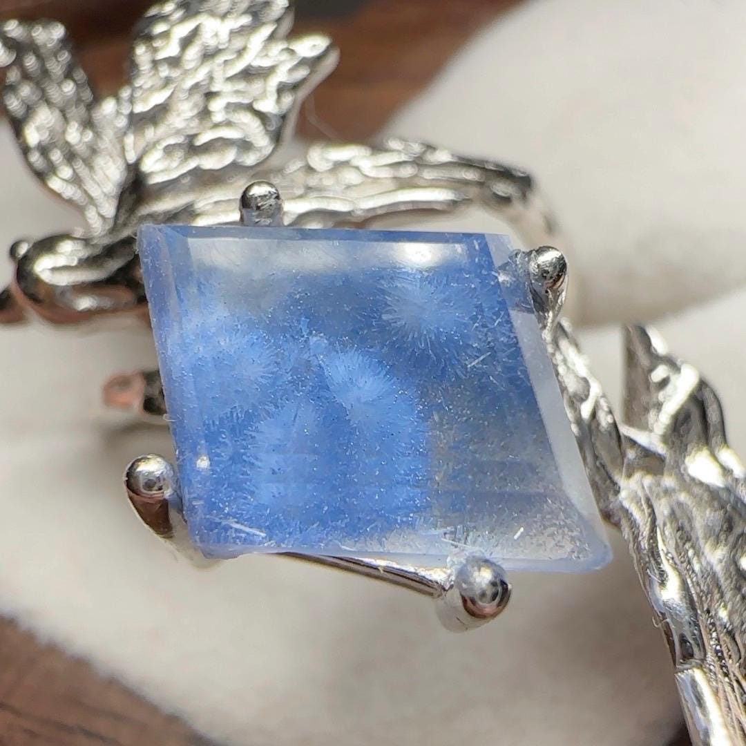 (S925)ブルールチルクォーツ デュモルチェライト 4セット S925)ブルールチルクォーツ デュモルチェライト 4セット