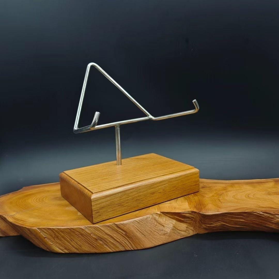 Matalic Stand Crystal Display Stand - Adjustable Metal & Wood Base, Acrylic Holder ...