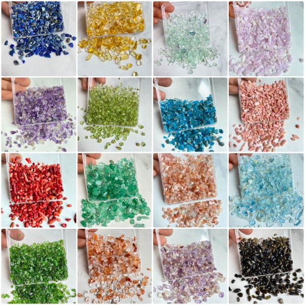 Gemstone Chips , Jewelry Making , Crushed Tumbled Crystal Chip , Gemstones Bulk Lot , Real Gemstone Chip , Genuine Crystal Chips For Healing