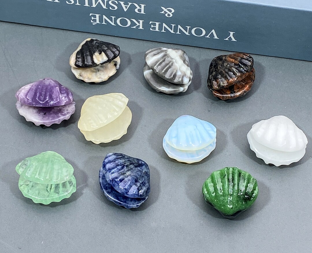 Clam Shell Crystal Hand Craving , Crystal Scallop Conch Decor Shell ...