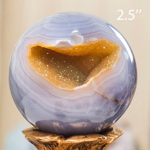 Gorgeous Polished Brazilian Agate Sphere, Golden Amethyst Geode, Protective Crystal, Crystal decor,Energy Crystal, Healing Crystal Ball Gift