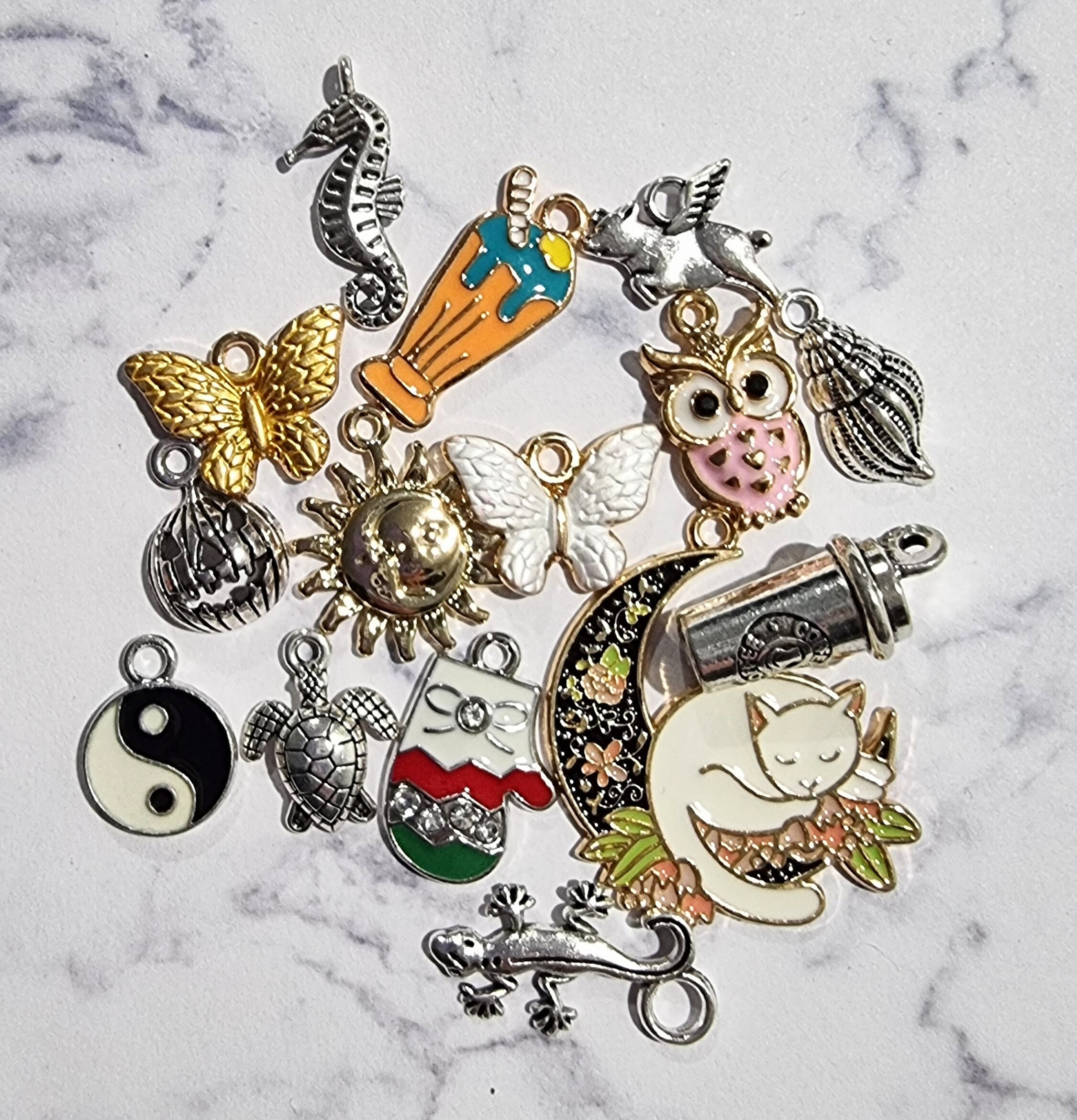 Mystery Bulk Wholesale Lot of Metal Charms & Metal Findings and Components