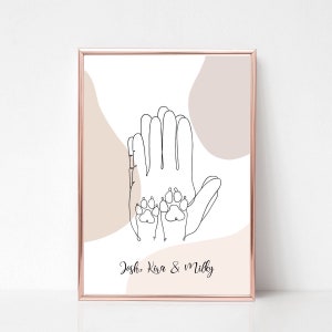 Poster HANDS & PAWS (customizable)
