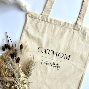 Cotton bag CATMOM / DOGMOM (customizable)