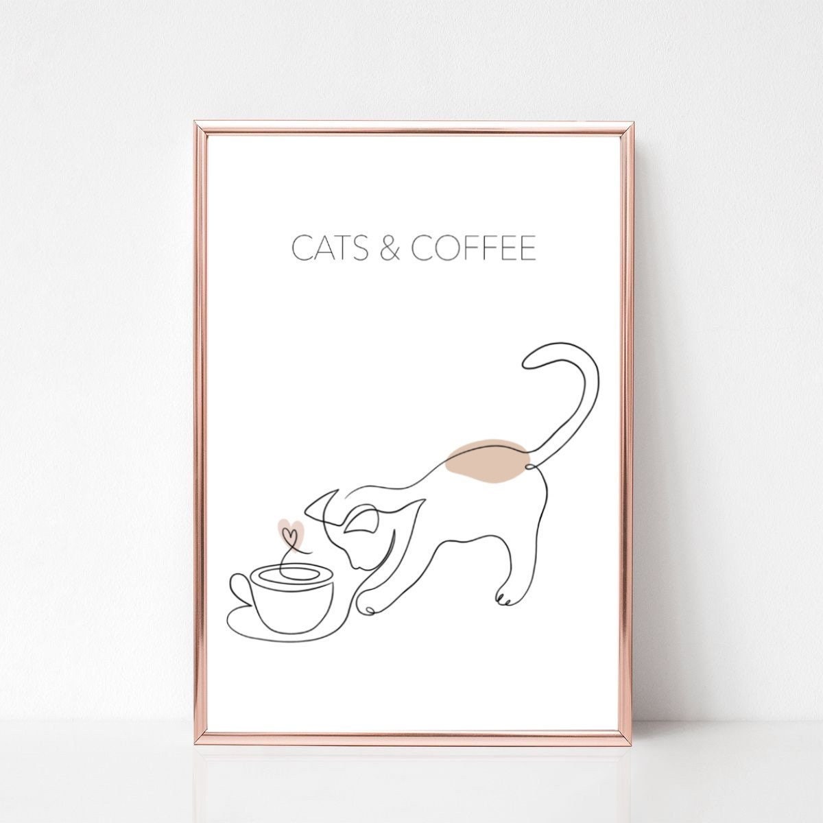 Coffee cat poster