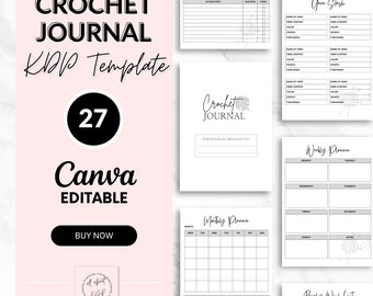 Crochet Planner Template: Editable Design - Digital Journal for Crafters