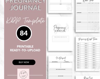 Pregnancy Journal Template: Printable Mom Diary - 84 Pages US Letter