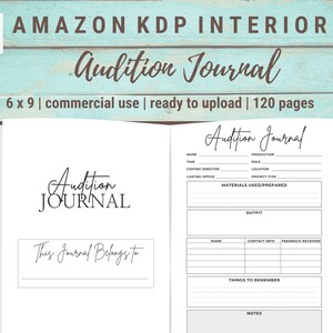 Vorsprechen Journal: Bereit zum Hochladen PDF - 6x9 mit Anschnitt