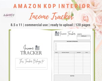 Income Tracker Organizer: Monthly Finance Planner (PDF Download)