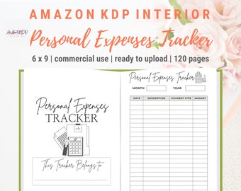 Personal Expenses Tracker - Easy Budget Log PDF Download