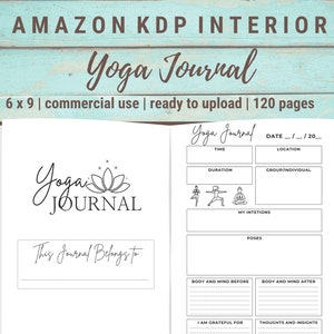 Yoga Journal | KDP Interior  | 6x9 inches (with bleed) | Commercial Use | Ready to Upload PDF