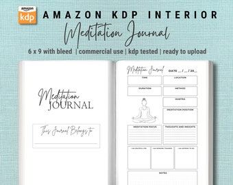 Meditation Journal: Mindfulness and Affirmations (6x9 PDF)