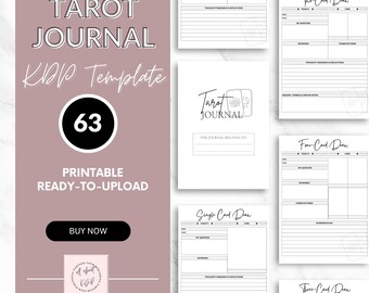 Tarot Reading Journal, Printable Tracker, Spiritual Guide (PDF)