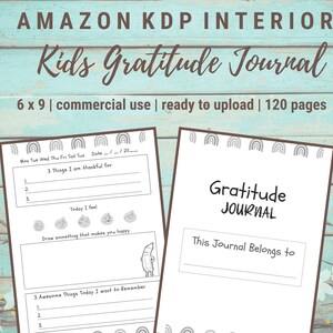 Journal der Dankbarkeit für Kinder - 15x18, PDF zum selbst ausdrucken