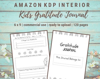 Daily Gratitude Journal for Kids - Printable 6x9 PDF with Prompts
