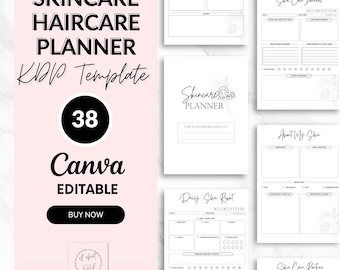 Skincare & Haircare Planner: Editable Beauty Routine Organizer