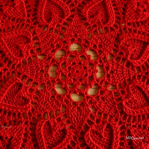 Red Heart or White Crochet Doily: Egyptian Cotton Table Centerpiece image 13