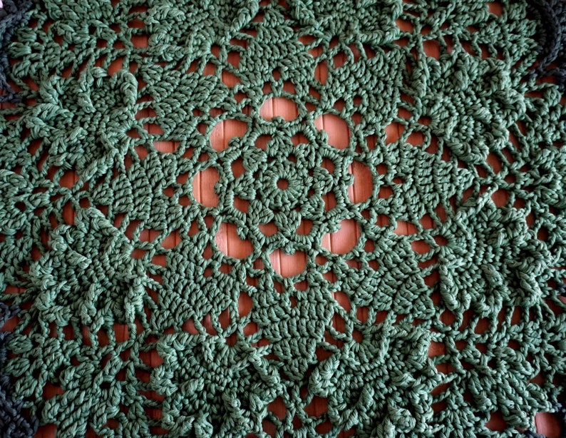 Spring and summer doily 22 in, Clovers outdoor centerpiece, Garden table decor, Porch table decor doily, St Patrick doily, Shamrocks doily image 6