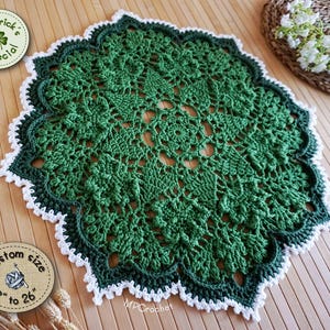 Tapete verde primavera y verano de tamaño personalizable, Tapete con tréboles relieve algodón verde esmeralda