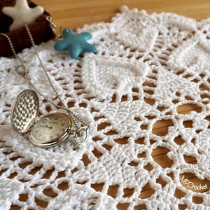 Red Heart or White Crochet Doily: Egyptian Cotton Table Centerpiece image 18